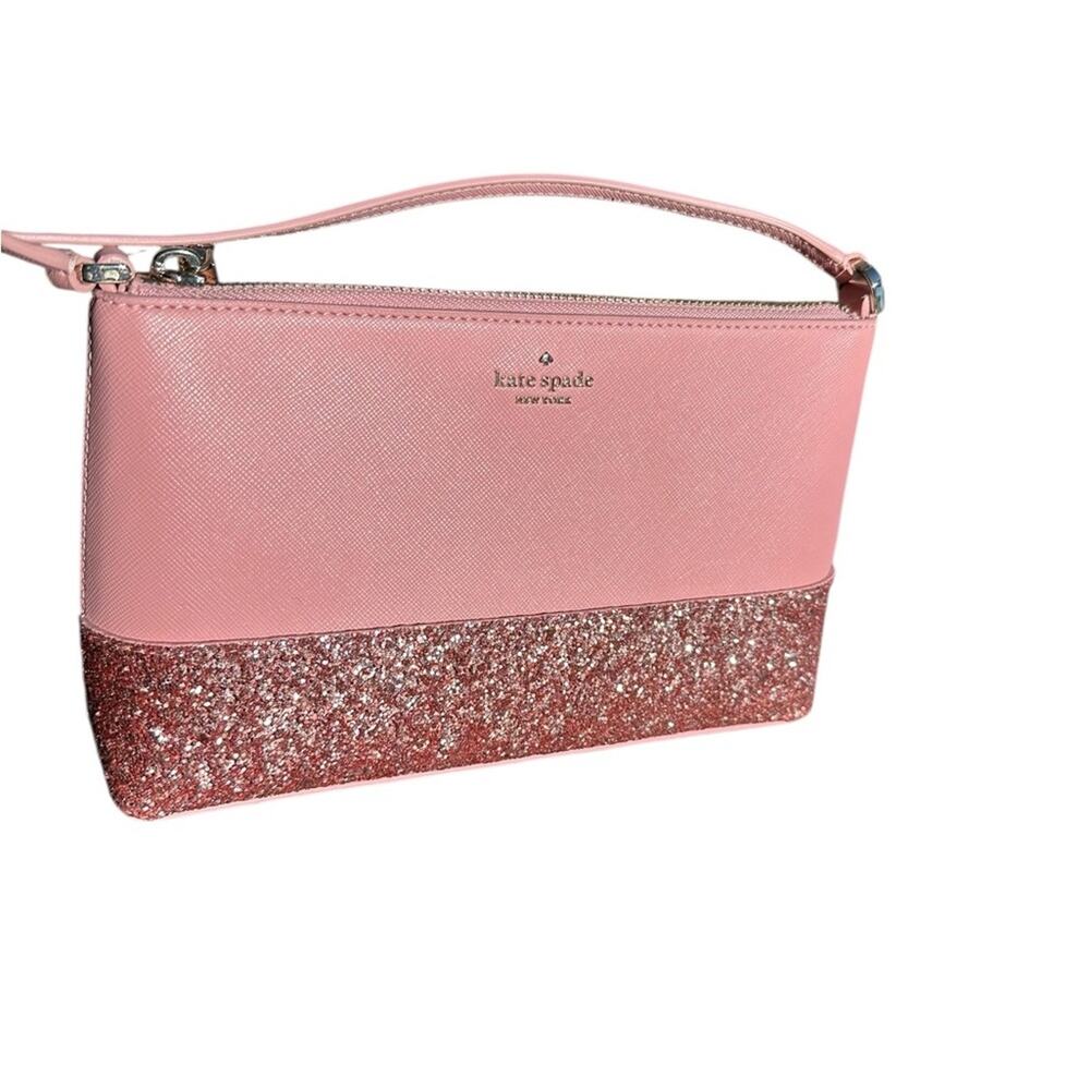 Kate Spade New York Flash Leather Crossbody Pink Glitter NWOT - Picture 4 of 10